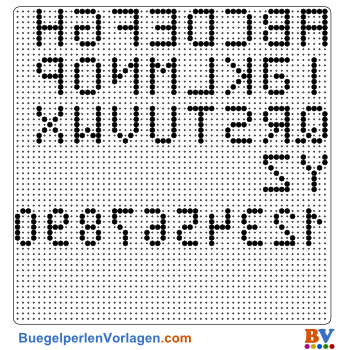 Bügelperlen Vorlage Alphabet